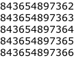 843654897362 843654897363 843654897364 843654897365 843654897366
